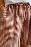 Arbi Gingham Short Hazelnut